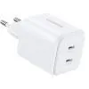 Зарядное устройство Ugreen X526 2xUSB-C PD45W GaN white (65154) изображение 2