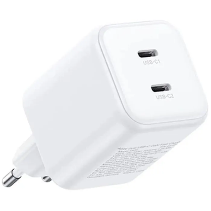 Зарядное устройство Ugreen X526 2xUSB-C PD45W GaN white (65154) изображение 3