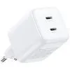 Зарядное устройство Ugreen X526 2xUSB-C PD45W GaN white (65154) изображение 3