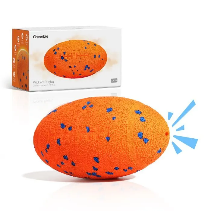 Игрушка для собак Cheerble Wicked Rugby (Bright Orange) (CWQ06O) изображение 2