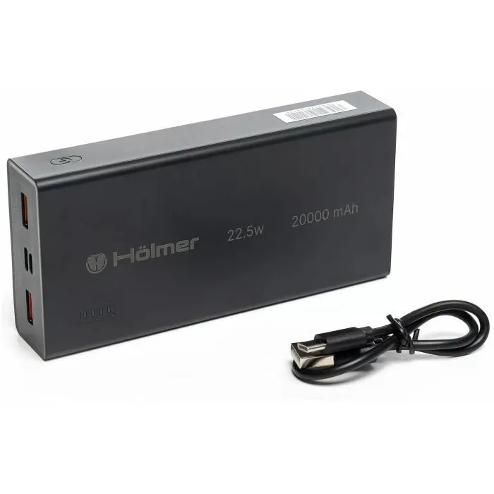 Батарея универсальная Hölmer NRG-01 Rabbit 20000mAh 22.5W Black (NRG-01 Rabbit)
