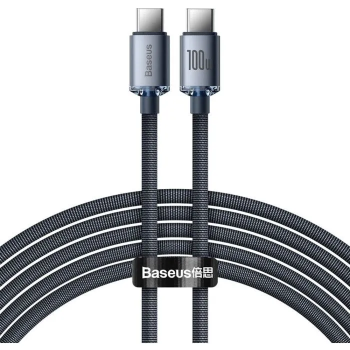 Дата кабель USB-C to USB-C 1.2m 100W black Baseus (CAJY000601)