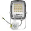 Прожектор Videx F5 20W 3000-5000-6500K з датчиком руху 230V White (VL-F5-020CW-S) зображення 2