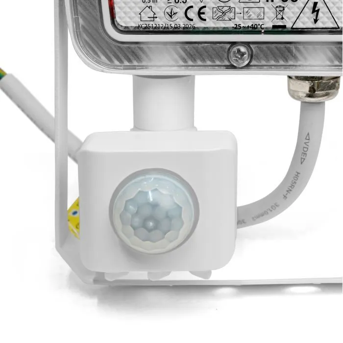 Прожектор Videx F5 20W 3000-5000-6500K з датчиком руху 230V White (VL-F5-020CW-S) зображення 5
