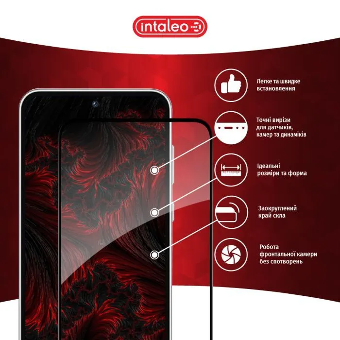 Скло захисне Intaleo Full Glue Samsung A35 Black (1283126588808) зображення 3