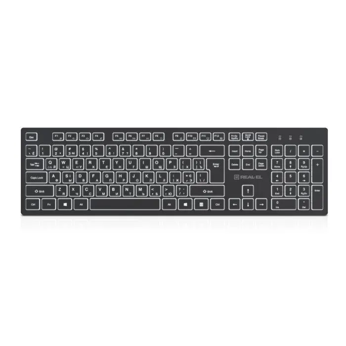 Клавиатура REAL-EL RK-725W Wireless/Bluetooth Black (EL123100061)