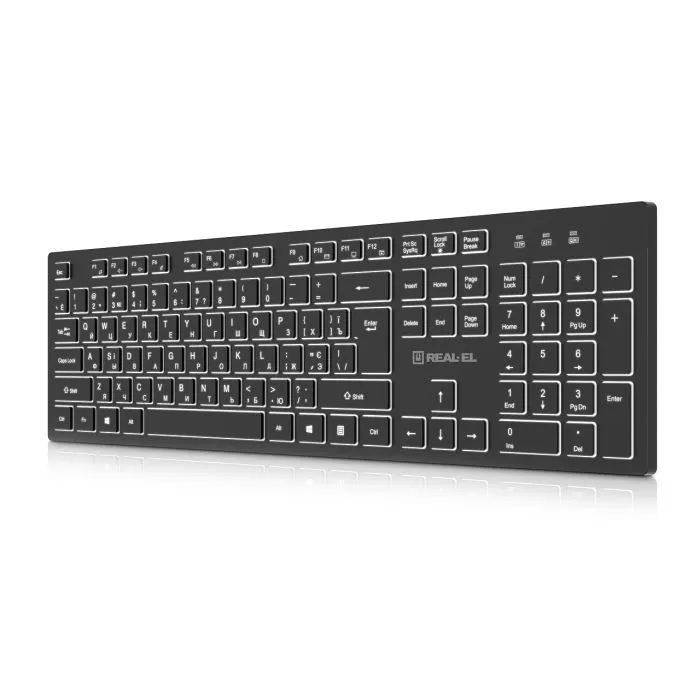 Клавиатура REAL-EL RK-725W Wireless/Bluetooth Black (EL123100061) изображение 3