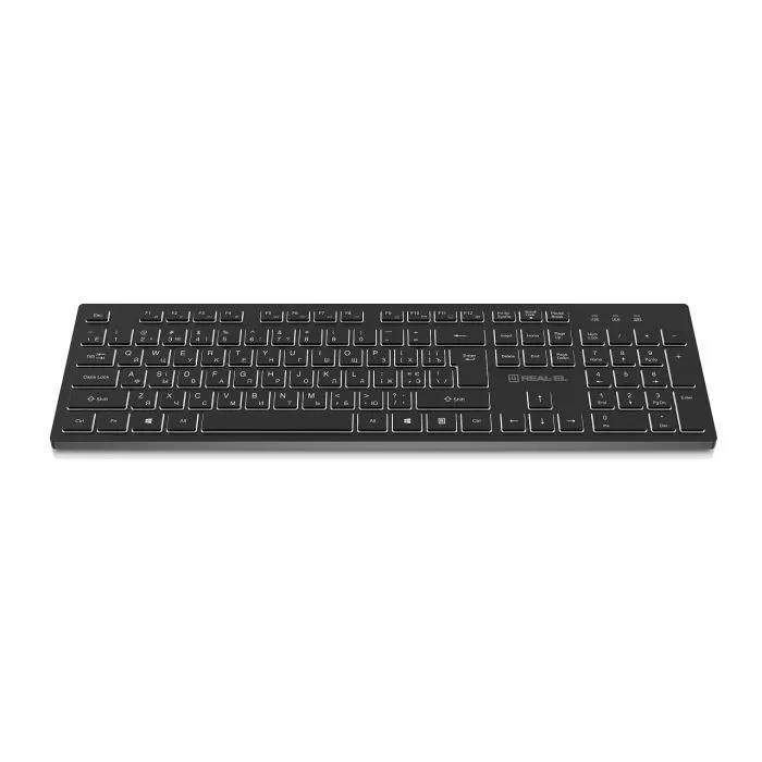 Клавиатура REAL-EL RK-725W Wireless/Bluetooth Black (EL123100061) изображение 6