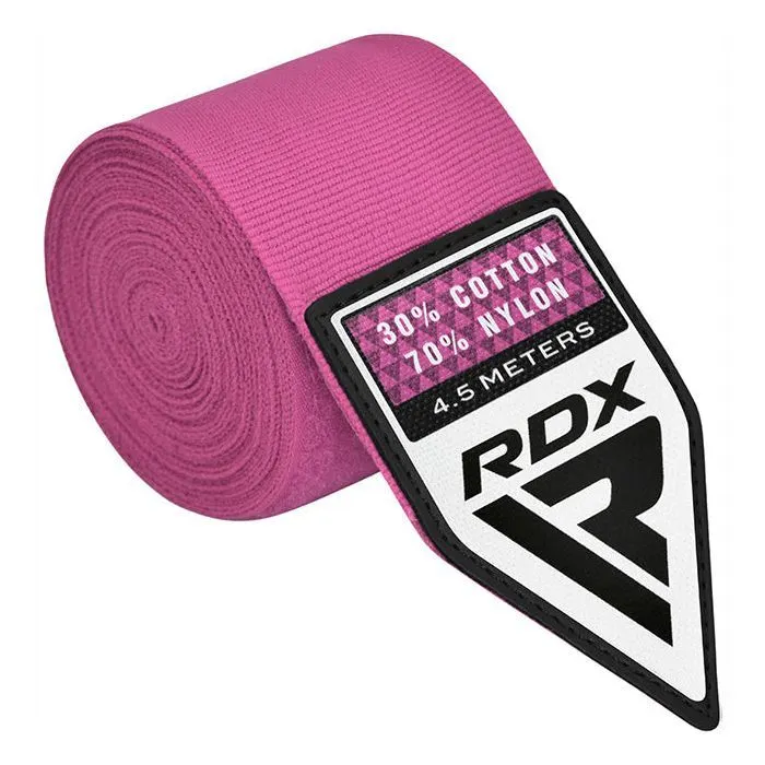 Бинт для спорту RDX WX Professional Boxing Hand Wraps Pink 4.5м (HWX-RP+)