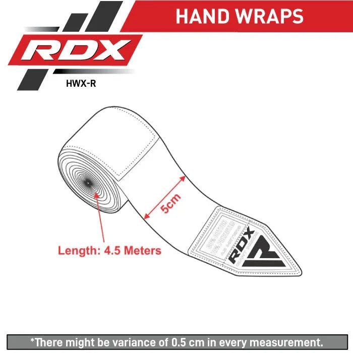 Бинт для спорту RDX WX Professional Boxing Hand Wraps Blue 4.5м (HWX-RU+) зображення 6