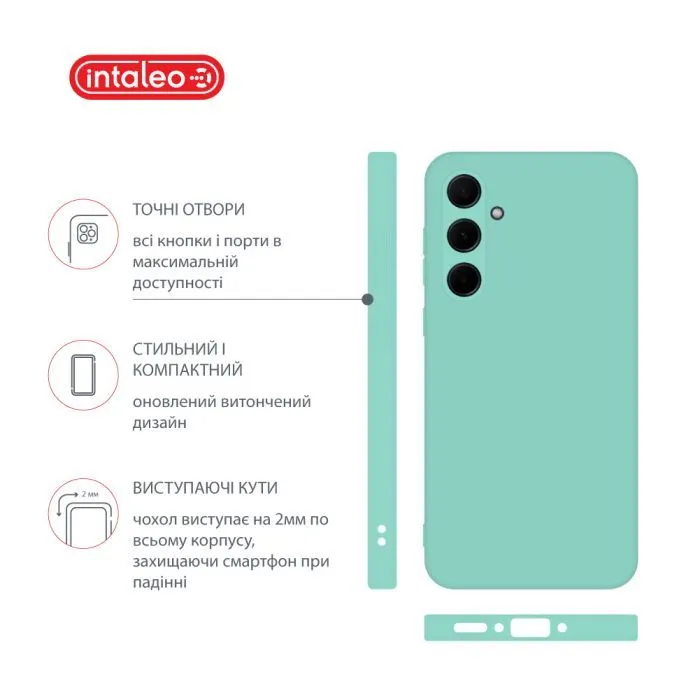 Чохол до мобільного телефона Intaleo Silicone Samsung Galaxy A35 Light Blue (1283126600197) зображення 4