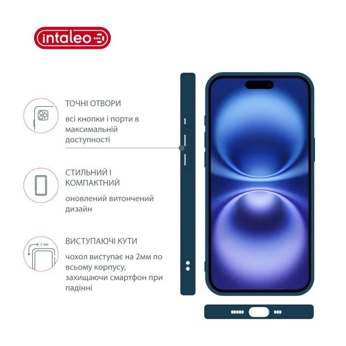 Чохол до мобільного телефона Intaleo SoftShell Apple iPhone 16 Plus Blue (1283126609220) зображення 3