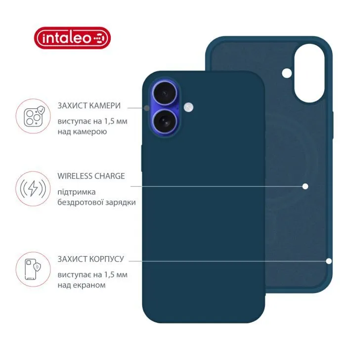 Чохол до мобільного телефона Intaleo SoftShell Apple iPhone 16 Plus Blue (1283126609220) зображення 4