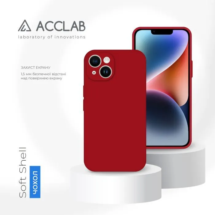 Чохол до мобільного телефона ACCLAB SoftShell Apple iPhone 14 Red (1283126560118) зображення 4