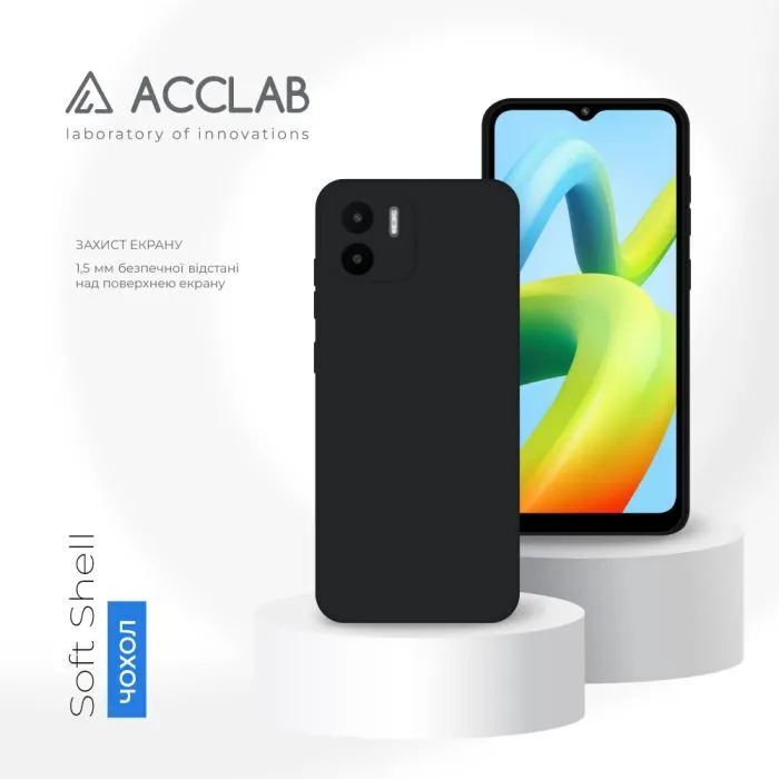 Чохол до мобільного телефона ACCLAB SoftShell Xiaomi Redmi A1 Black (1283126567001) зображення 4