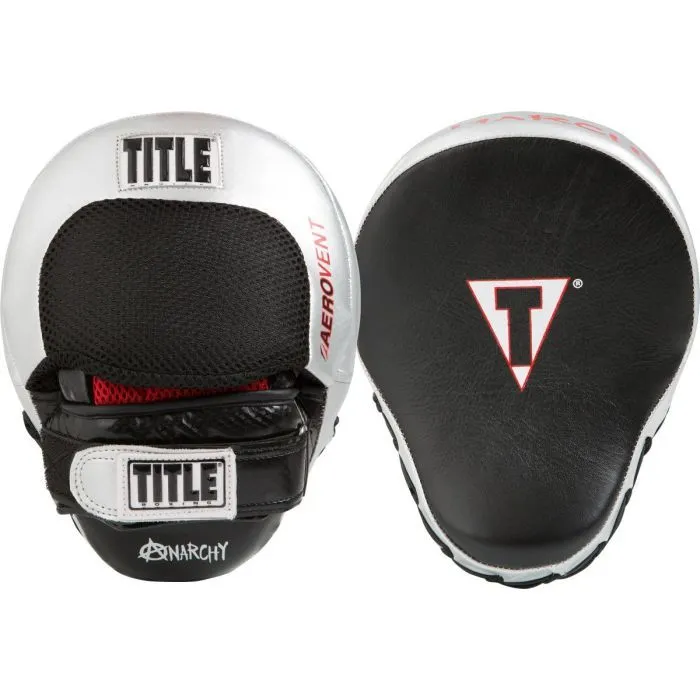 Лапи боксерські Title Boxing Aerovent Anarchy Punch Mitts Black/Silver (AASPM BK/SV)