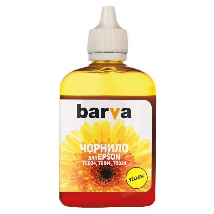 Чернила Barva EPSON T0814 YELLOW 90г (E081-327)