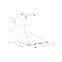 Вытяжка кухонная Perfelli K 611 IV изображение 7
