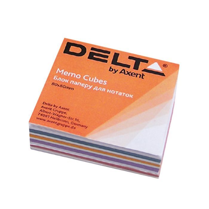 Бумага для заметок Delta by Axent "MIX" 80Х80Х20мм, unglued (D8011)