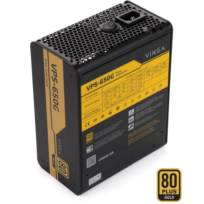 Блок питания Vinga 650W (VPS-650G) изображение 2