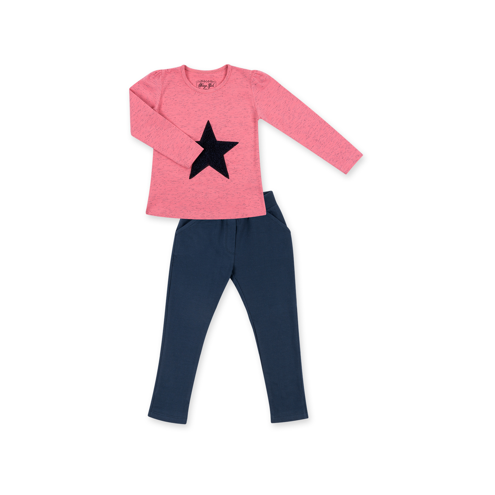 Набір дитячого одягу Breeze з об'ємною аплікацією (8401-116G-pink)
