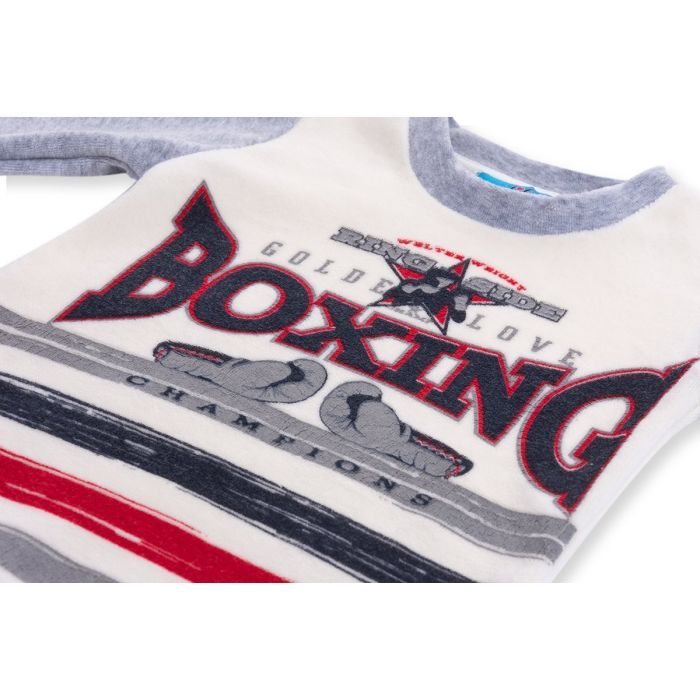 Піжама дитяча Matilda велюрова "Boxing" (7605-110B-gray) зображення 7
