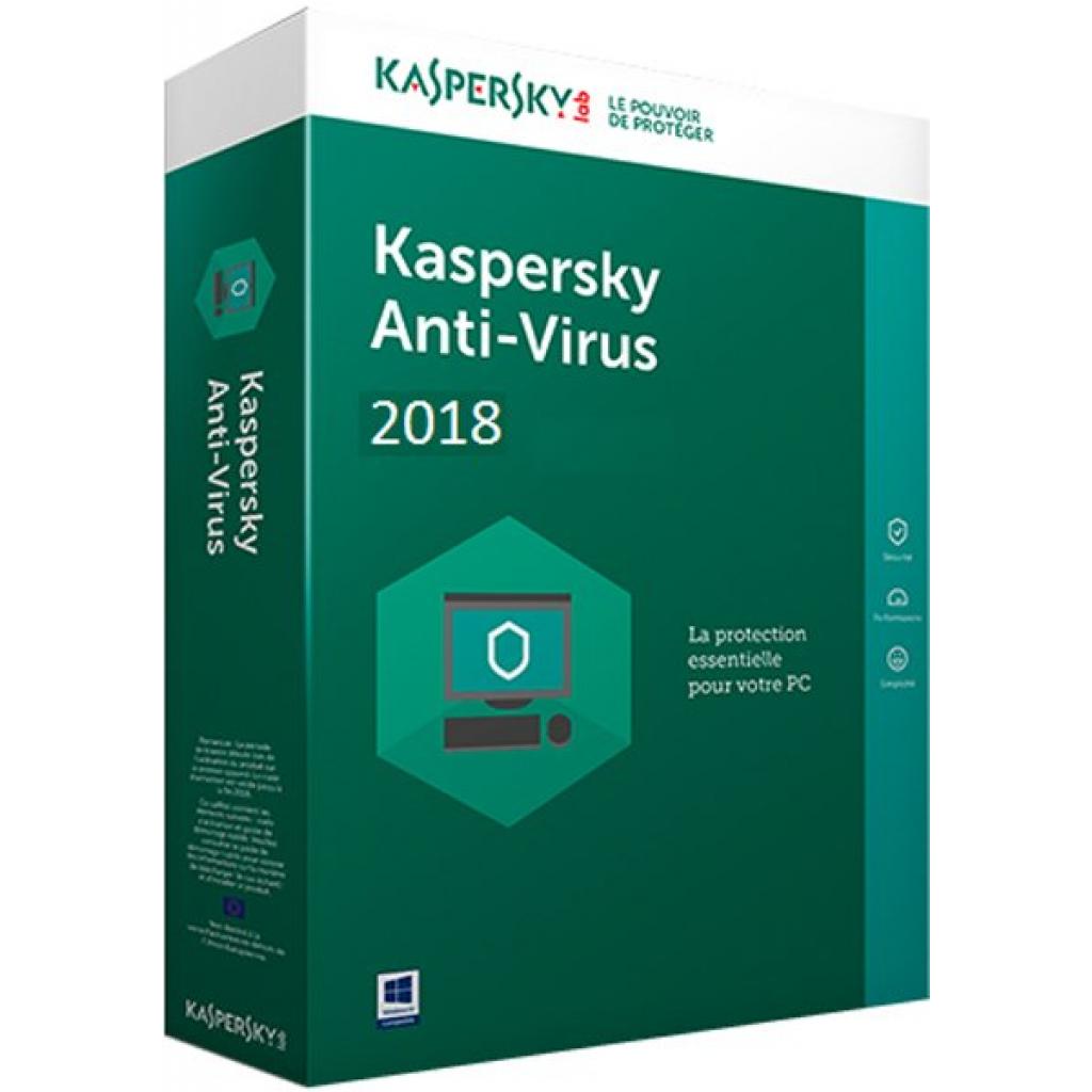 Антивирус Kaspersky Anti-Virus 2018 2 ПК 1 год Base Box (DVD-Box) (5060486858125)