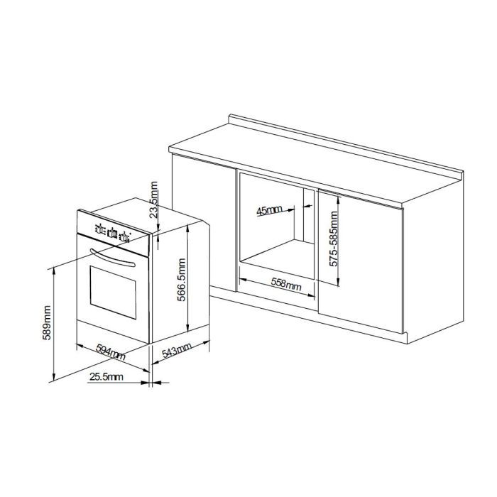 Духова шафа Pyramida F 85 EPL IX зображення 5