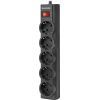 Сетевой фильтр питания Defender ES largo 3m 5 роз. black (99498)