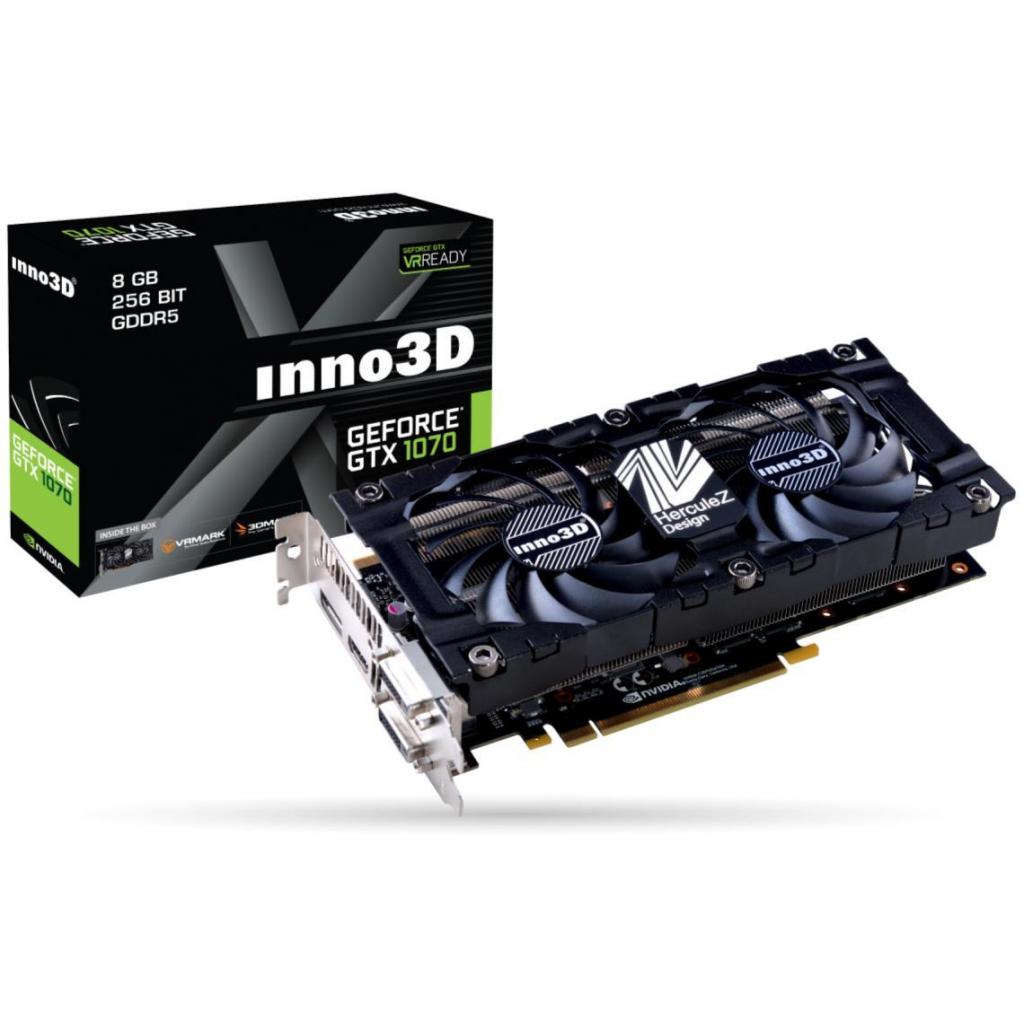Відеокарта Inno3D GeForce GTX1070 8192Mb HerculeZ X2 V4 (N1070-4SDV-P5DS)