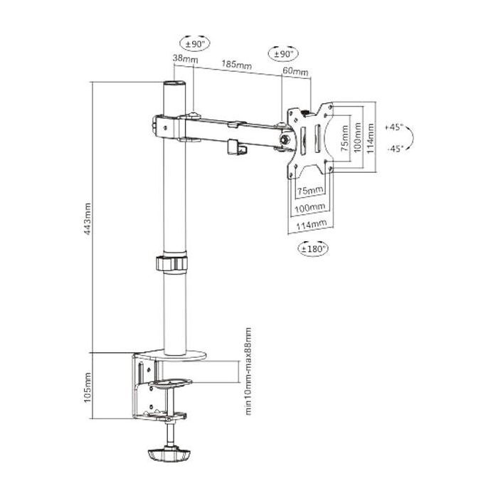 Кронштейн Brateck LDT12-C011 изображение 2