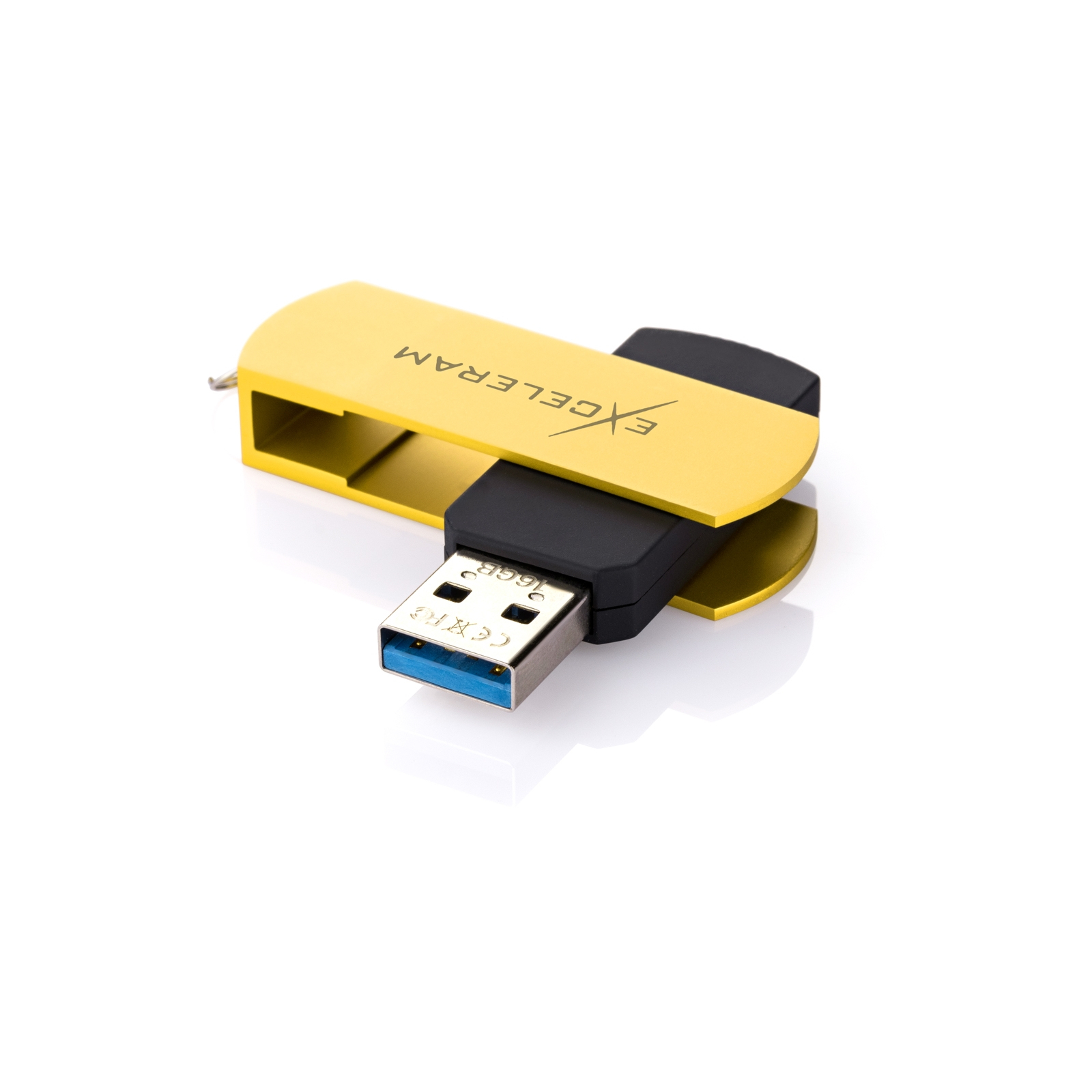 USB флеш накопитель eXceleram 16GB P2 Series Yellow2/Black USB 3.1 Gen 1 (EXP2U3Y2B16) изображение 2