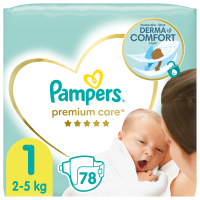 Подгузники Pampers Premium Care New Born Размер 1 (2-5 кг) 78 шт (8001841104836)