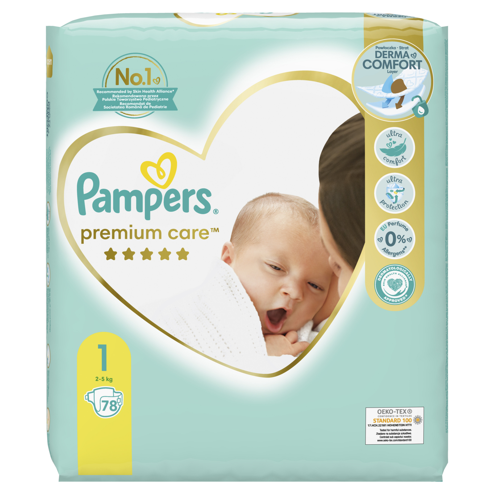 Підгузки Pampers Premium Care Розмір 1 (2-5 кг) 26 шт (8001841104614) зображення 2