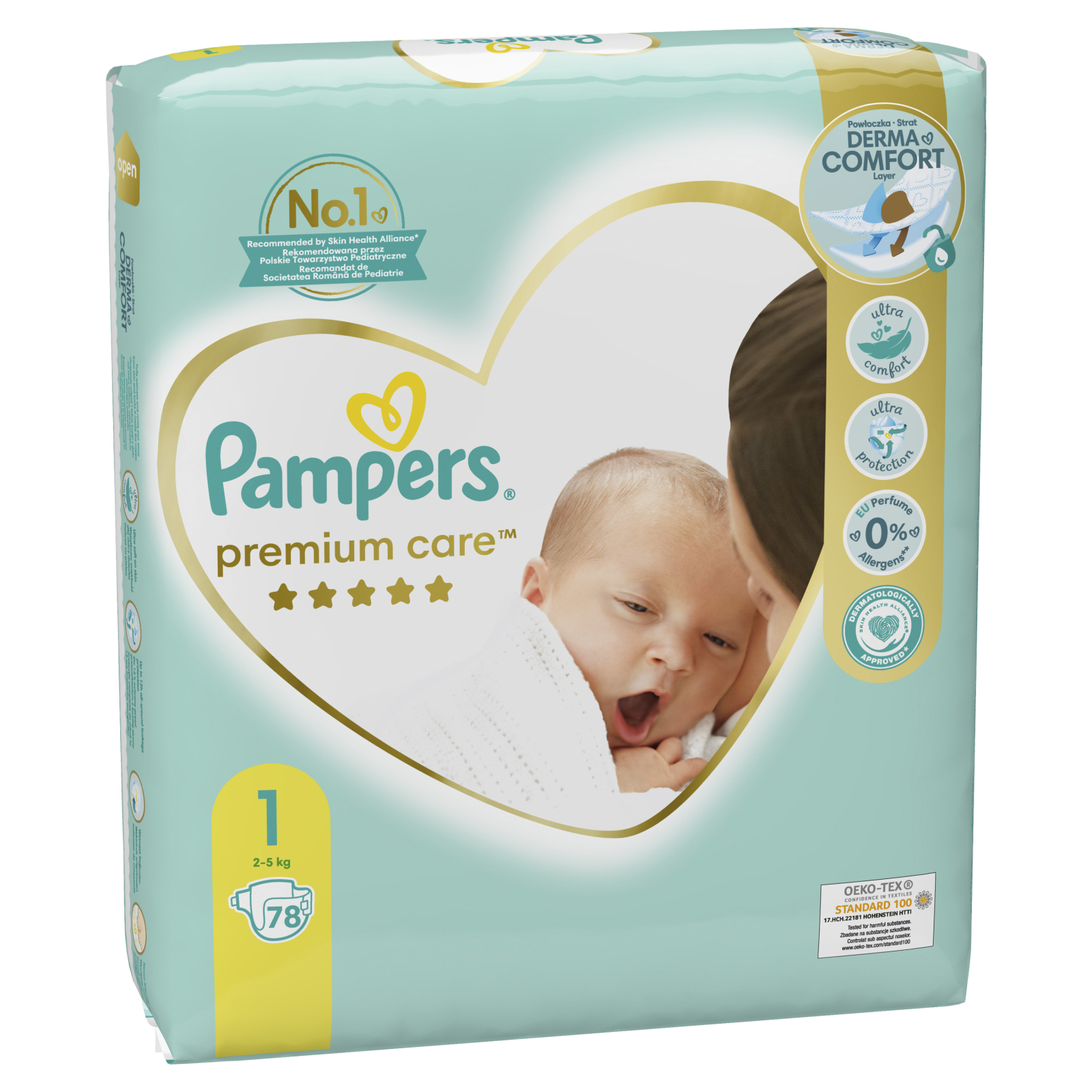 Підгузки Pampers Premium Care Newborn Розмір 1 (2-5 кг) 52 шт (8001841104751) зображення 3