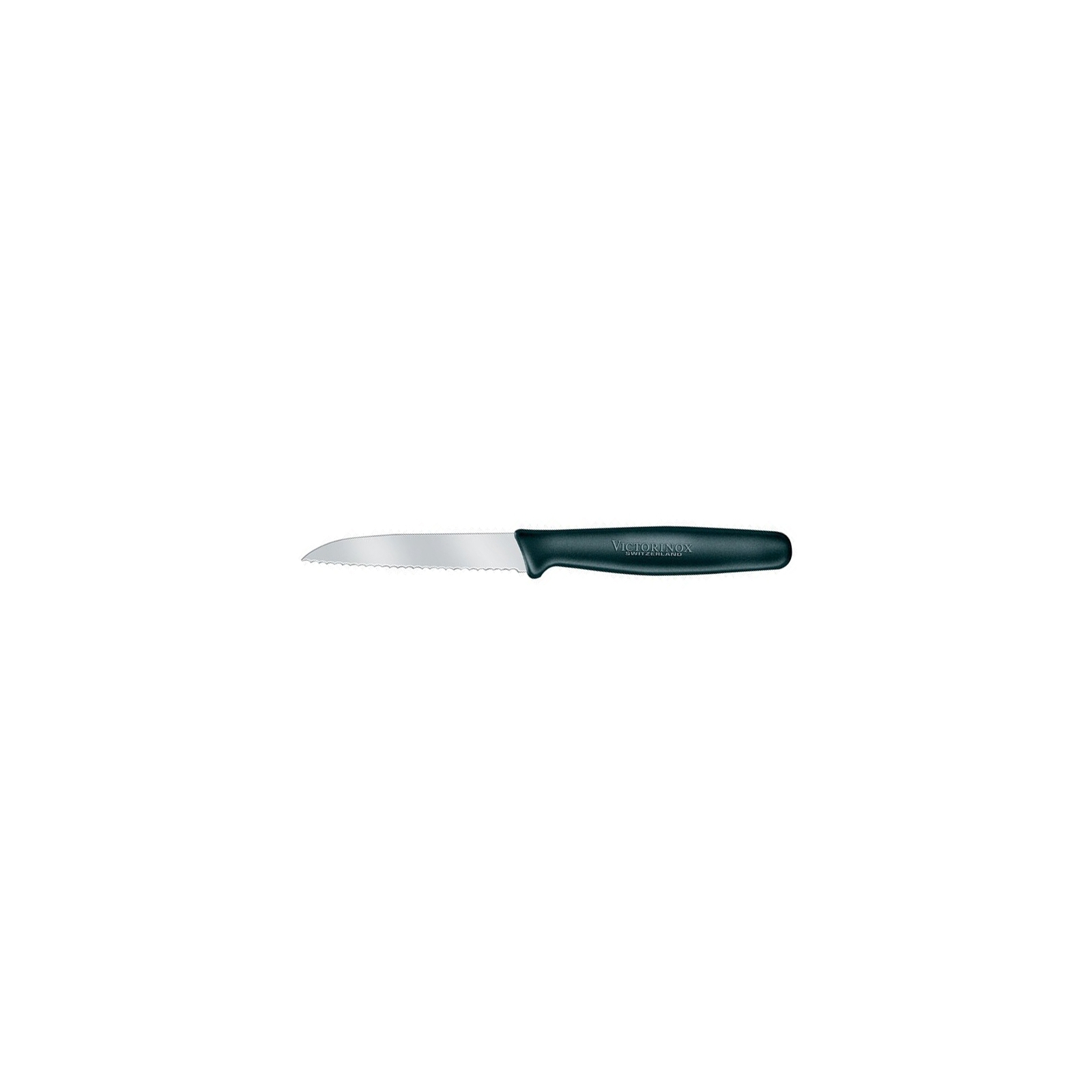 Кухонный нож Victorinox Standart 8 см, с волнистым лезвием, черный (5.0633)