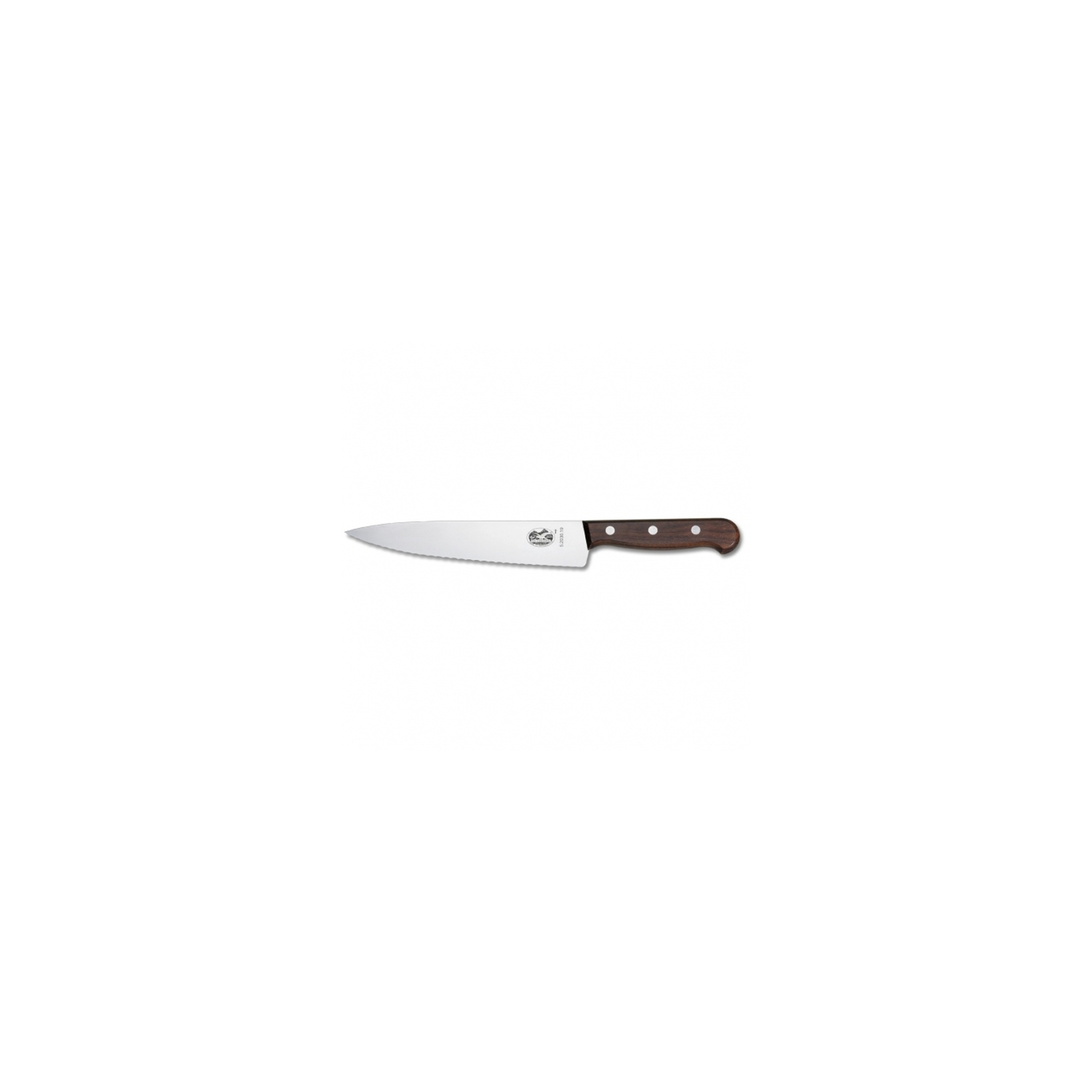 Кухонный нож Victorinox Wood разделочный 22 см, волнистое лезвие, розовое дерево (5.2030.22)