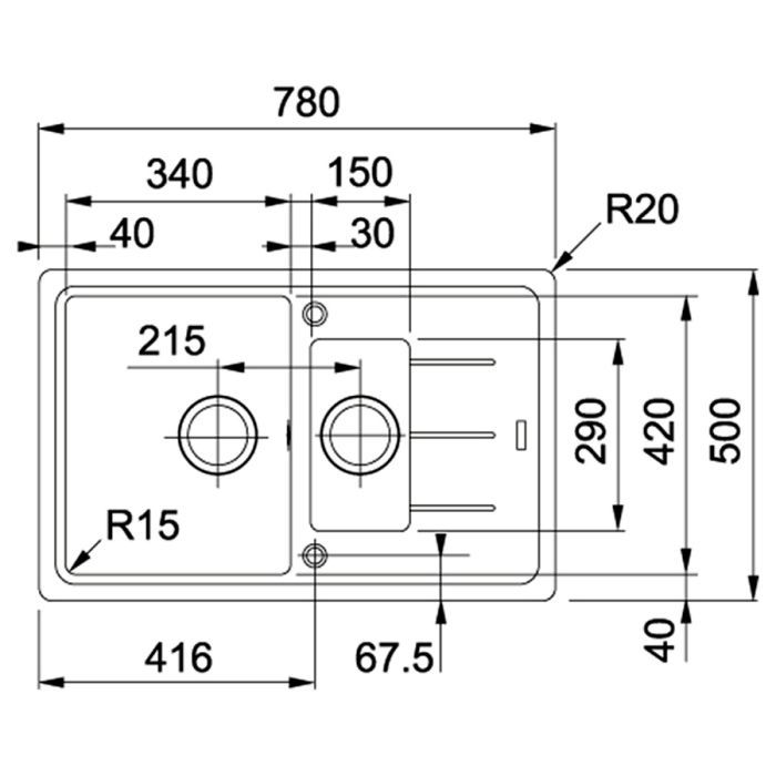 Мойка кухонная Franke BASIS BFG 651-78 (114.0272.633) изображение 2