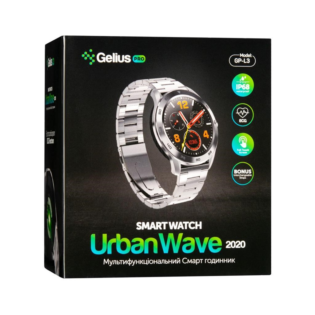Смарт-часы Gelius Pro GP-L3 (URBAN WAVE 2020) (IP68) Silver/Brown (Pro GP-L3 (URBAN WAVE 2020) Brown) изображение 16