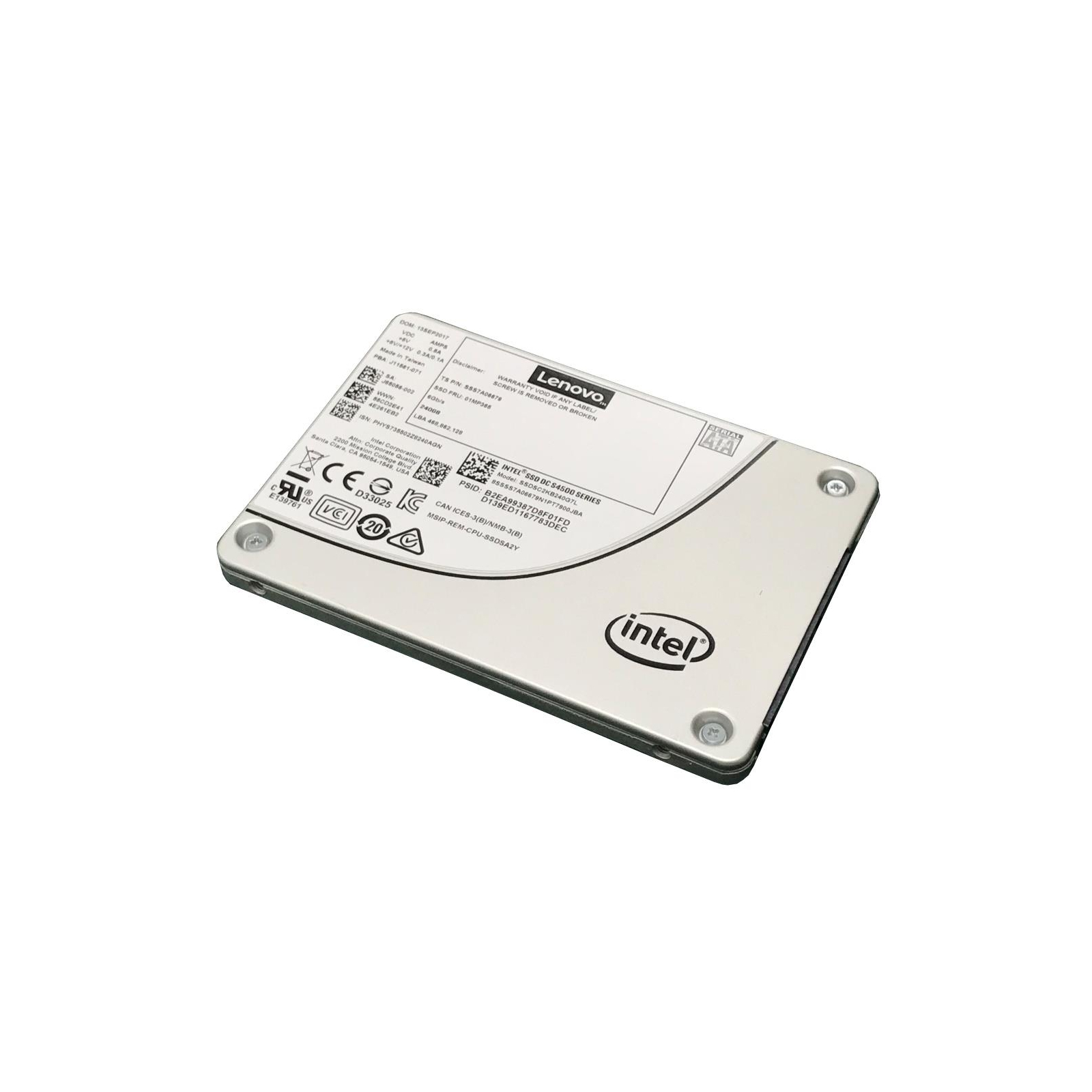 Накопитель SSD для сервера 240GB SATA SSD 2.5"/S4500 Lenovo (7SD7A05742)