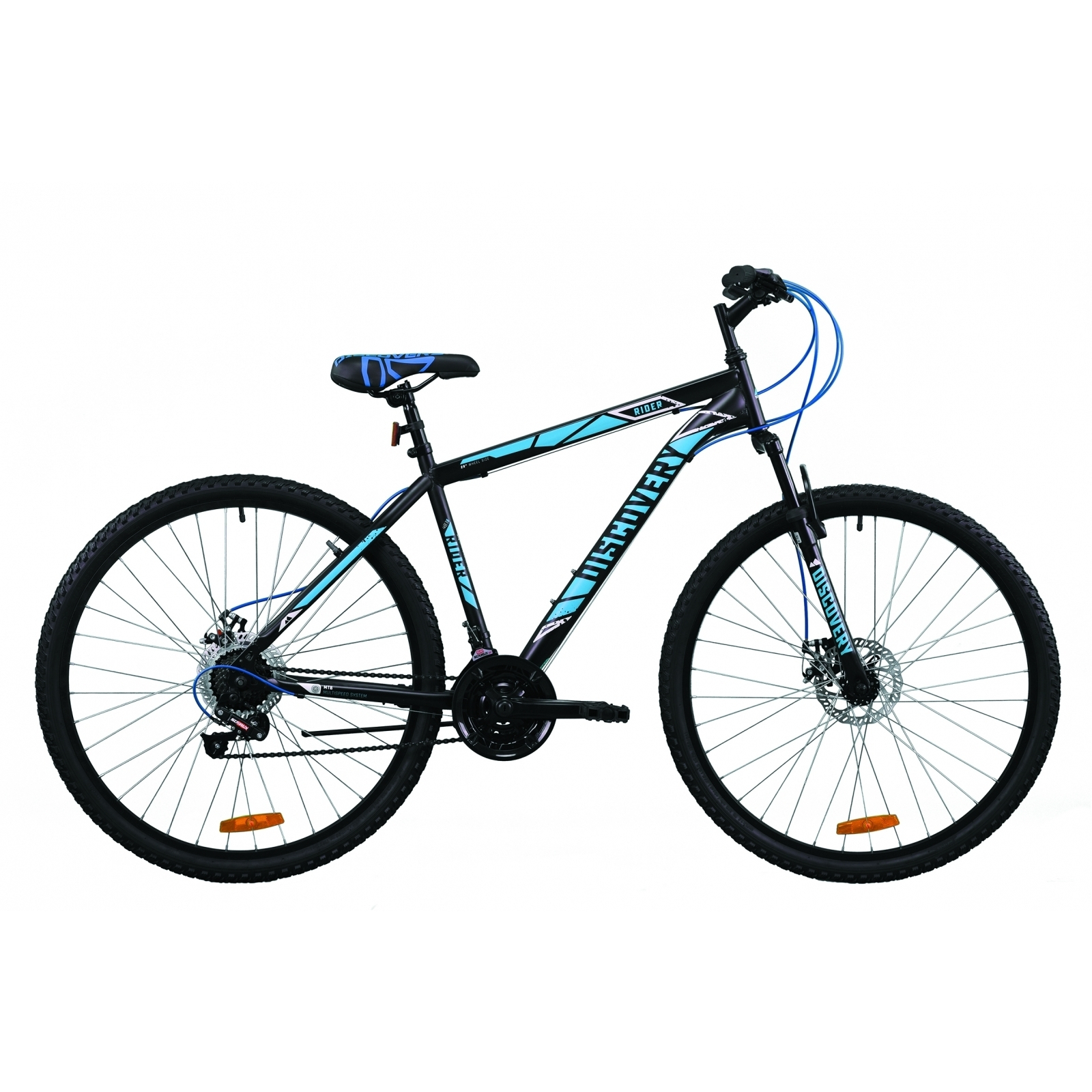 Велосипед Discovery 29" RIDER AM DD рама-21" St 2020 черно-синий (OPS-DIS-29-085)
