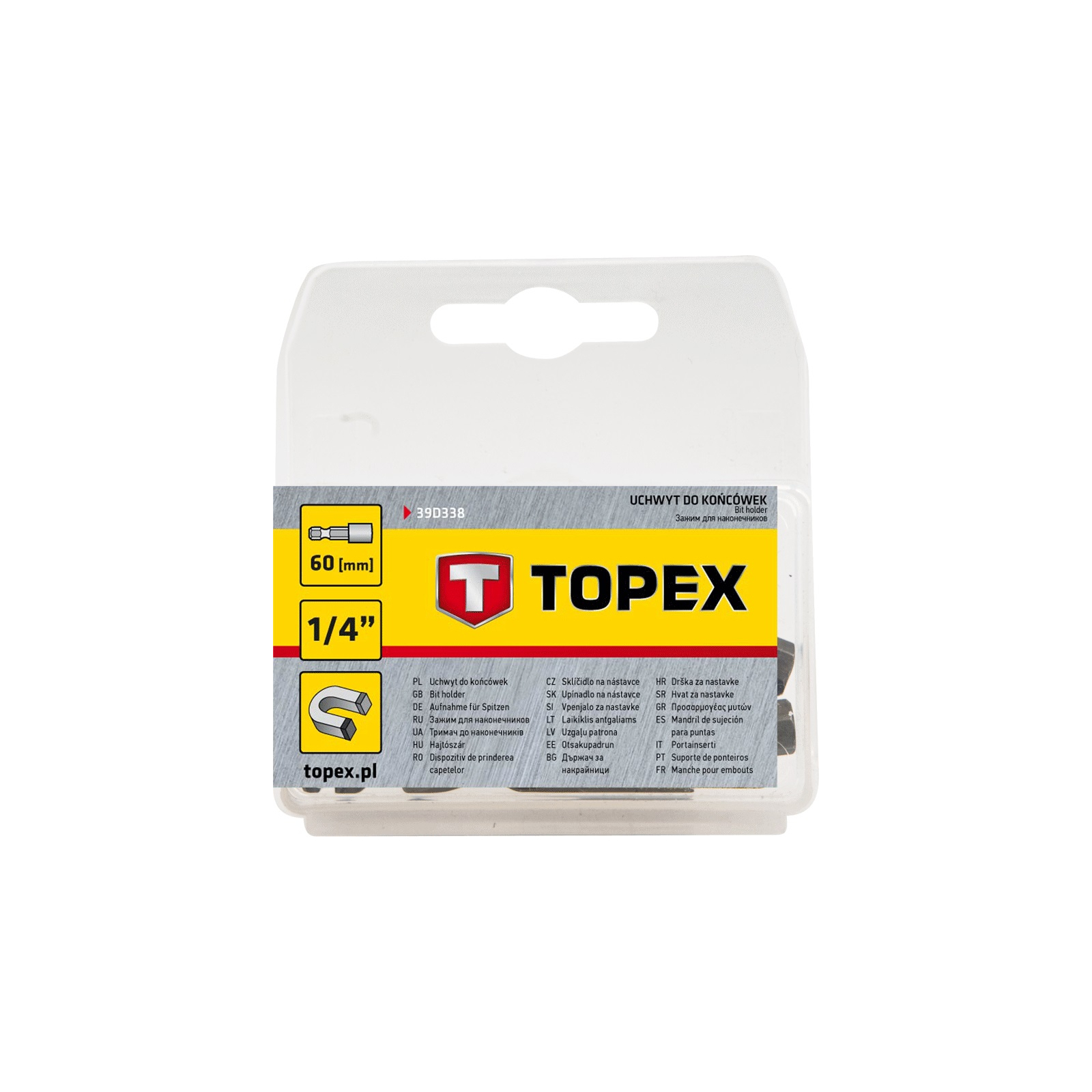 Тримач для біт Topex 1/4" 60 мм (39D338) зображення 2