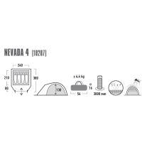 Палатка High Peak Nevada 4 Dark Grey/Red (926274) изображение 4