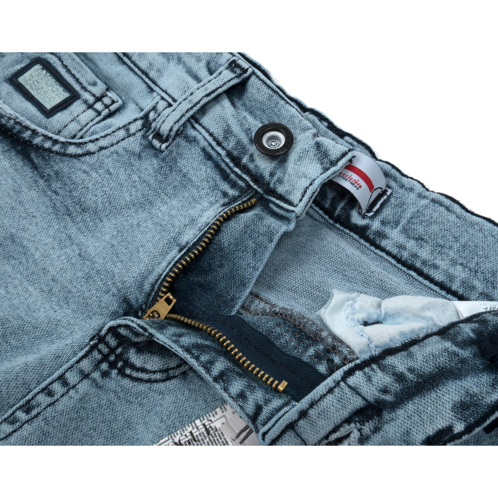 Шорты A-Yugi джинсовые (5260-158B-blue) изображение 5