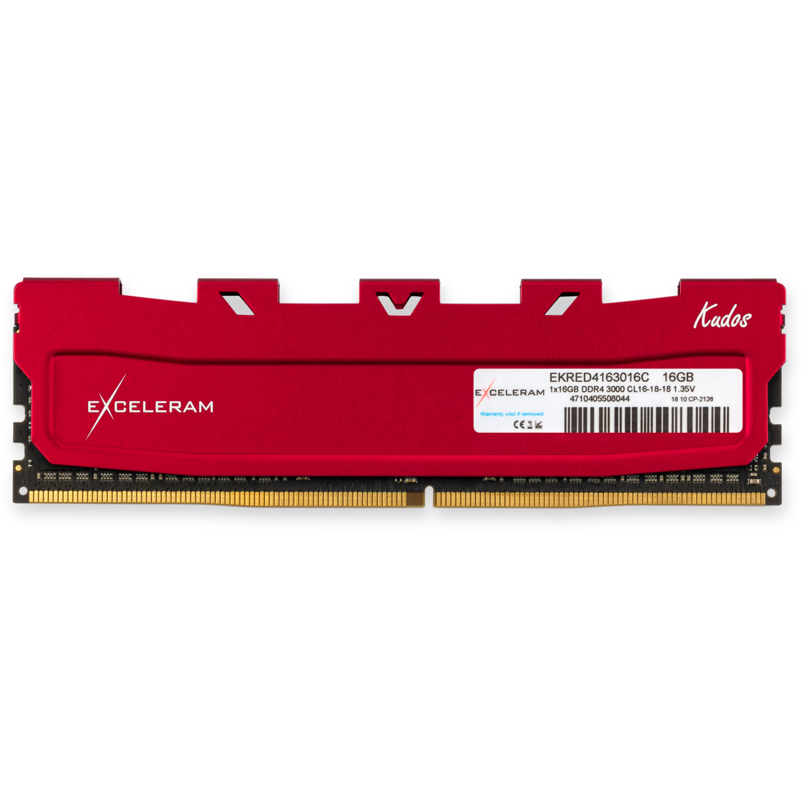 Модуль памяти для компьютера DDR4 16GB 3000 MHz Red Kudos eXceleram (EKRED4163016C)