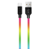 Дата кабель USB 2.0 AM to Lightning 1.0m multicolor ColorWay (CW-CBUL016-MC) зображення 2