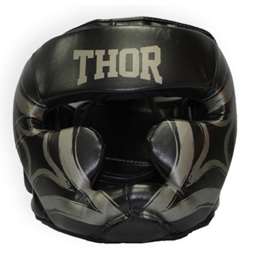 Боксерский шлем Thor 727 Cobra L Black (727 (Leather) BLK L)