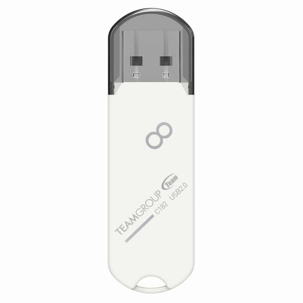 USB флеш накопитель Team 8GB C182 White USB 2.0 (TC1828GW01)