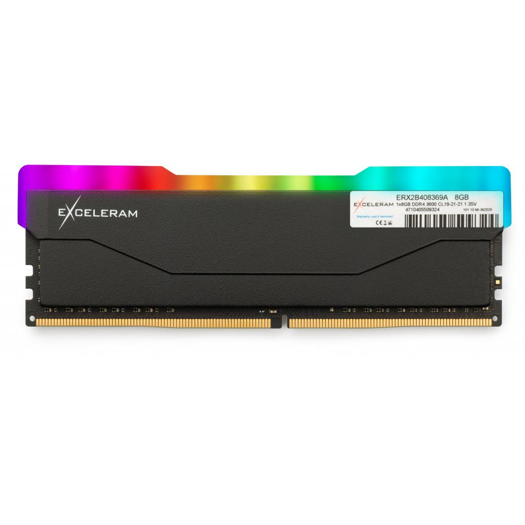 Модуль пам'яті для комп'ютера DDR4 8GB 3600 MHz RGB X2 Series Black eXceleram (ERX2B408369A)