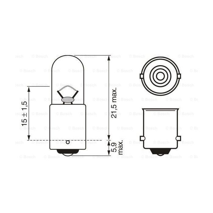 Автолампа Bosch 4W (1 987 302 207) зображення 5